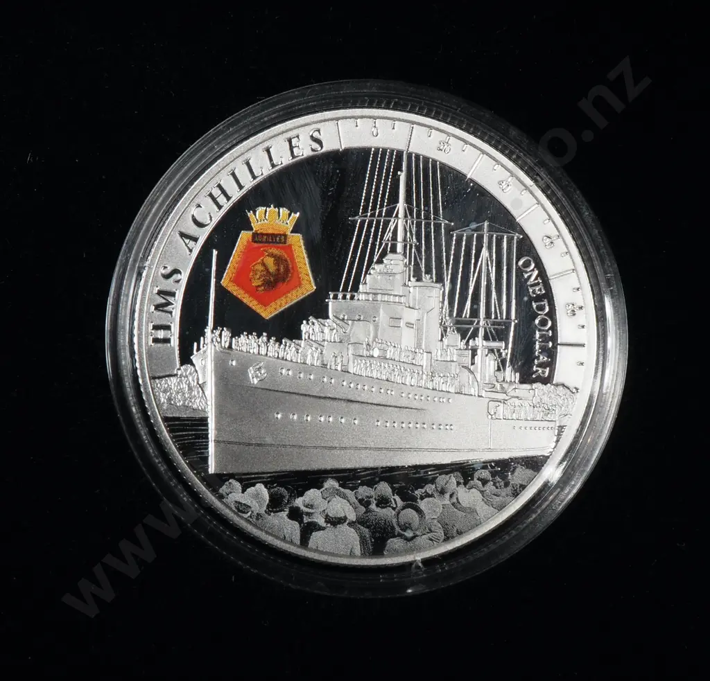 2014 HMS Achilles One Ounce Silver Proof Coin  Image 1++
