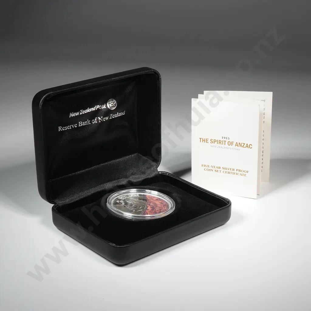 2015 New Zealand 1915 The Spirit of ANZAC One Ounce Silver Proof Coin CV $225 Image 1++