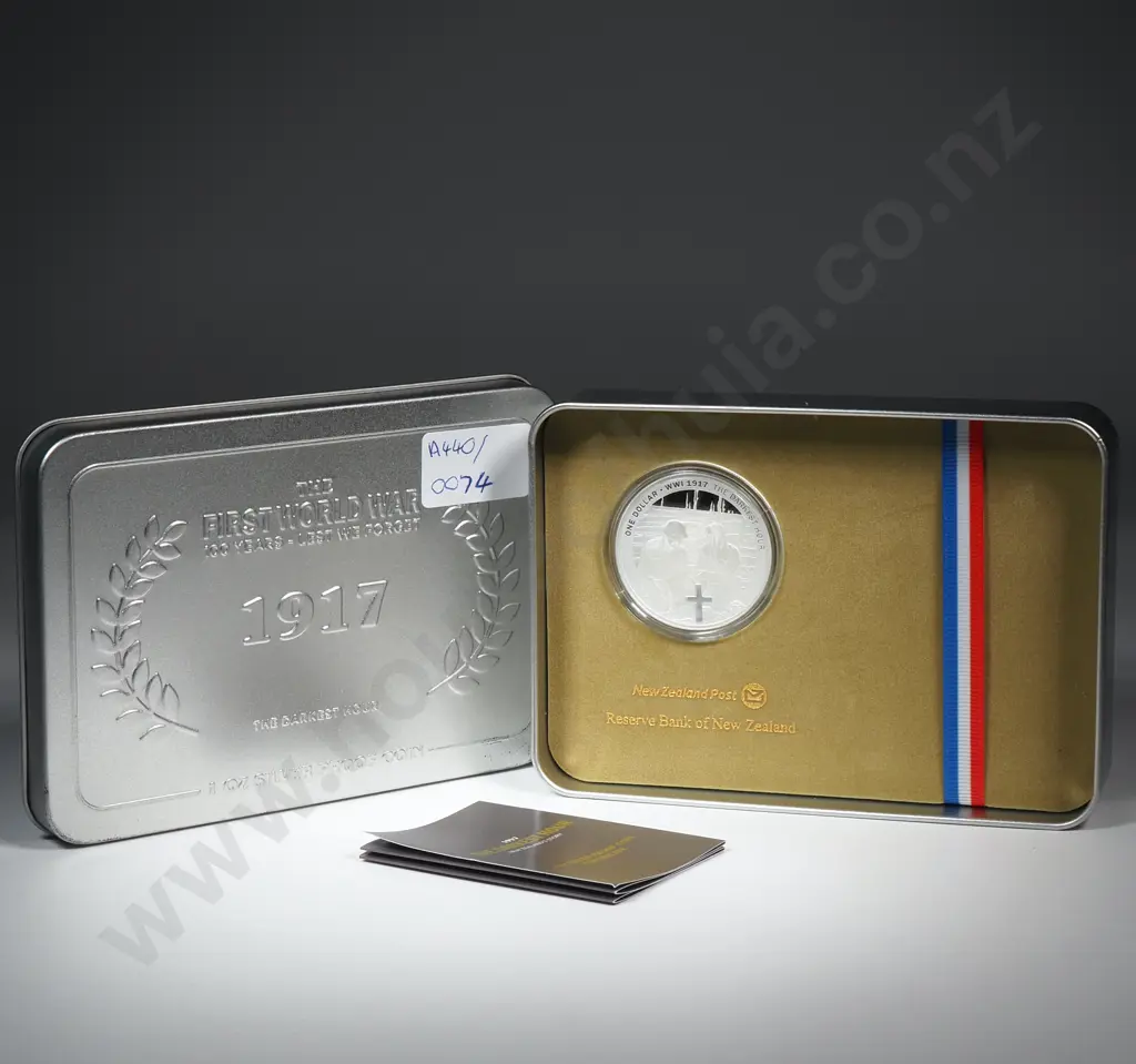 2017 New Zealand First World War 100 Year Commemorative Coin 1oz Silver  Image 1++