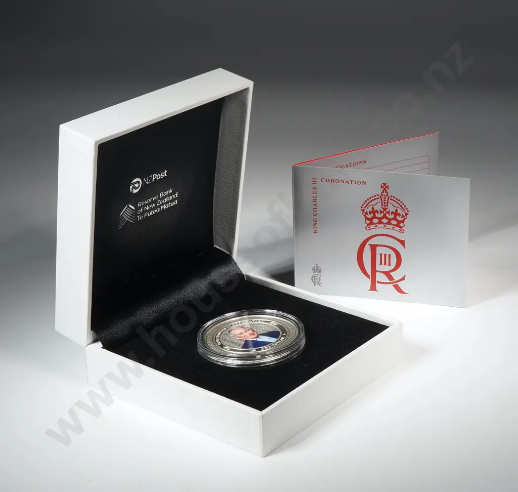 2023 New Zealand King Charles III Coronation Coin One Ounce Silver CV $200 Image 1++