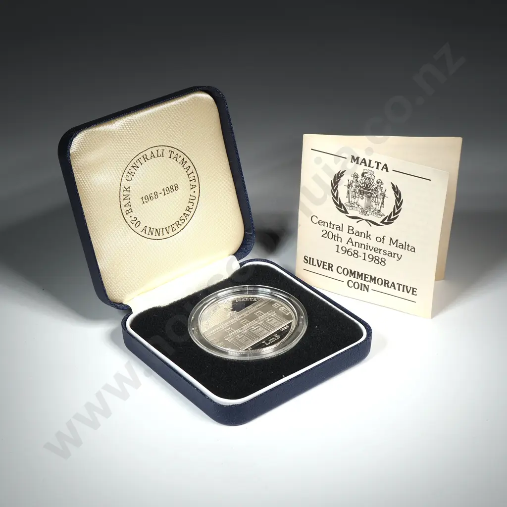  Malta 1988 proof silver piedfort 5 lira ( double thickness ) Image 1++