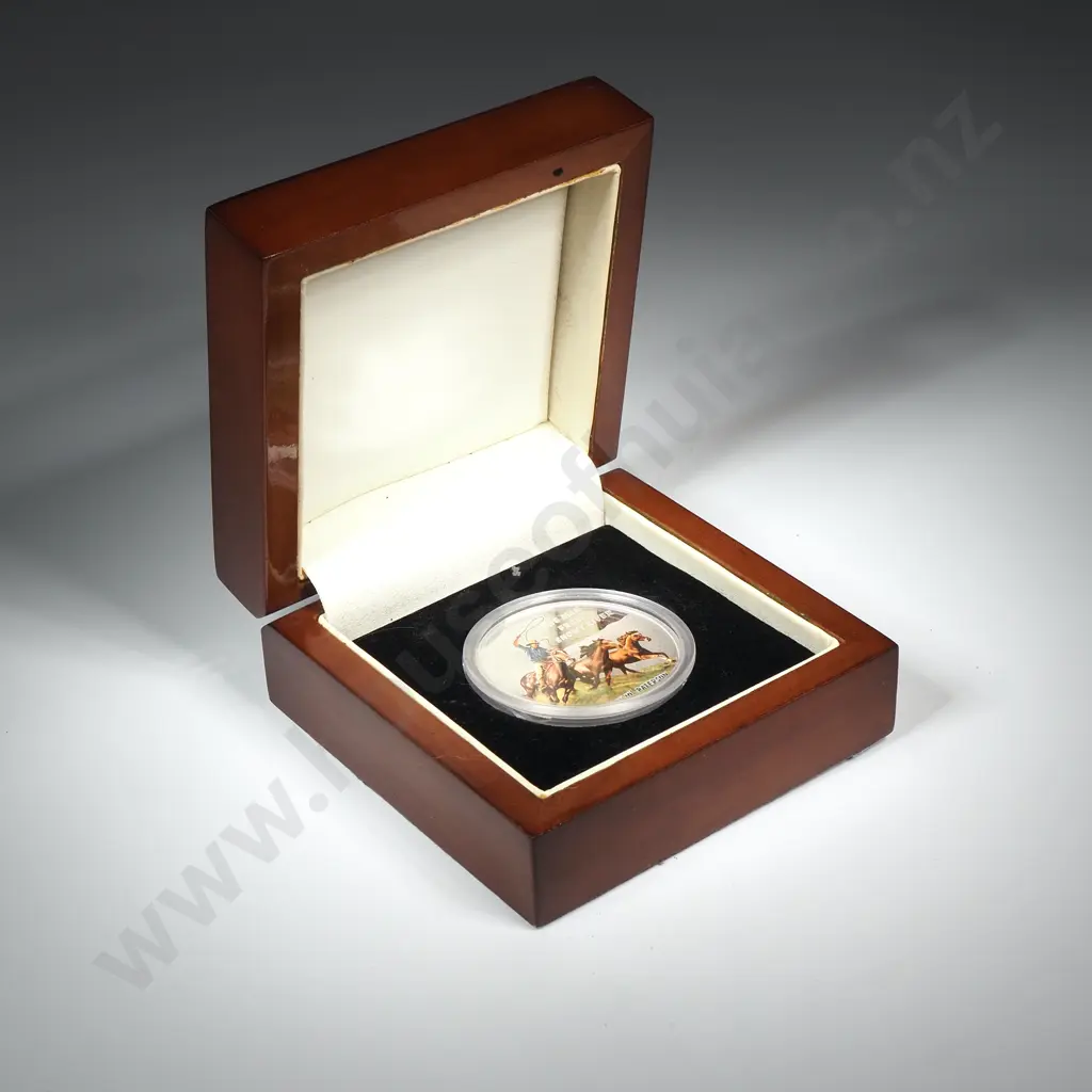 2010 Tuvalu "Banjo" Paterson The Man from Snowy River Proof One Ounce Silver Coin  Image 1++