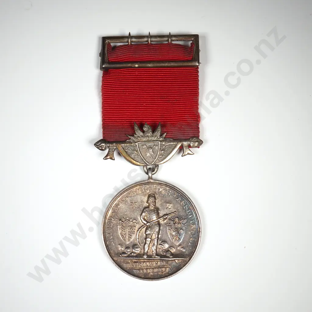 1953 UFBA Sterling Silver Medal to C L Barriball Waiuku VRB - 45.35 Grams Image 1++