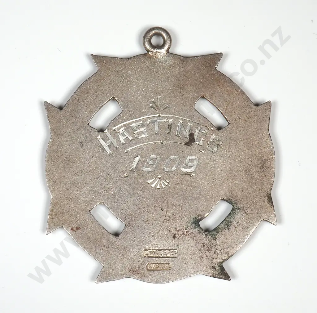 1909 Hastings North Island Brass Band Association Prize Medal Image 1++