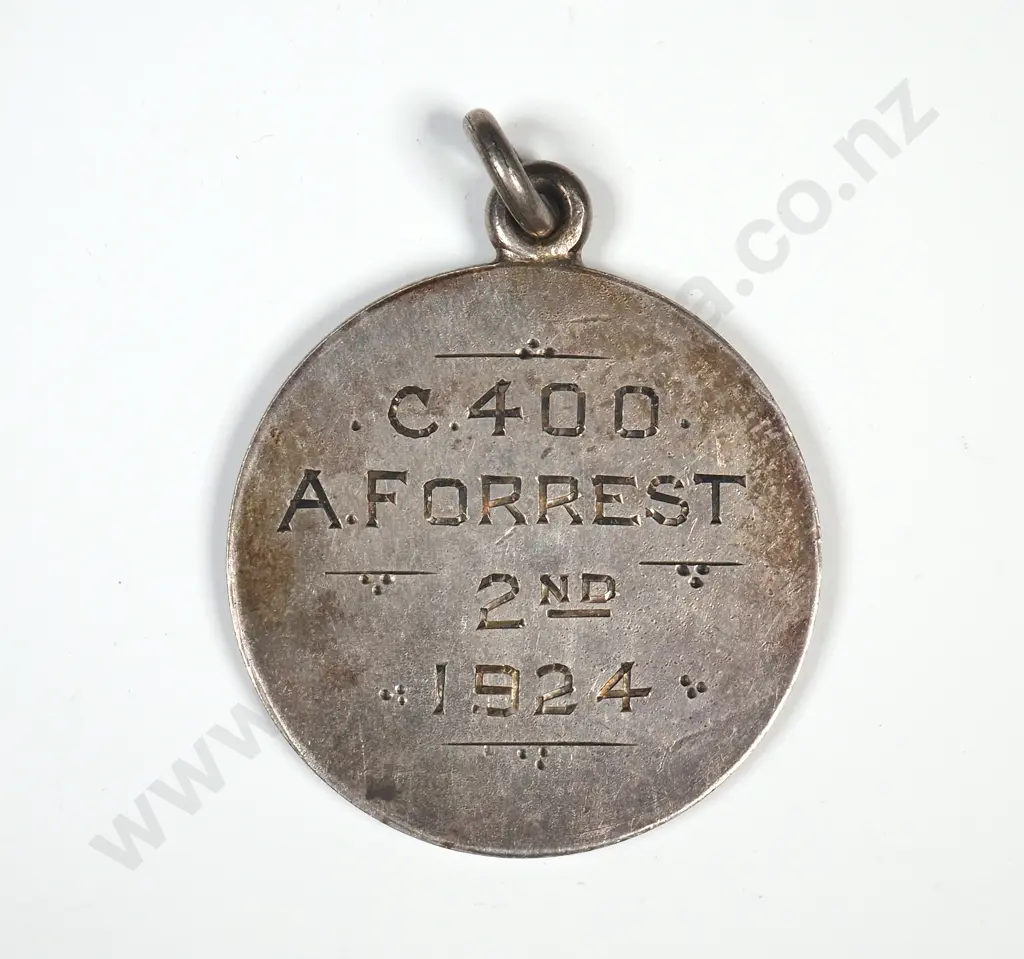 1924 Dominion Industrial Exhibition Sterling Silver Prize Fob Image 1++