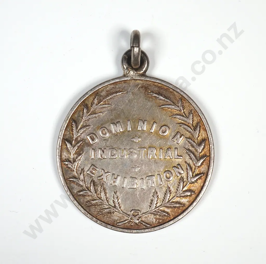 1924 Dominion Industrial Exhibition Sterling Silver Prize Fob Image 1++