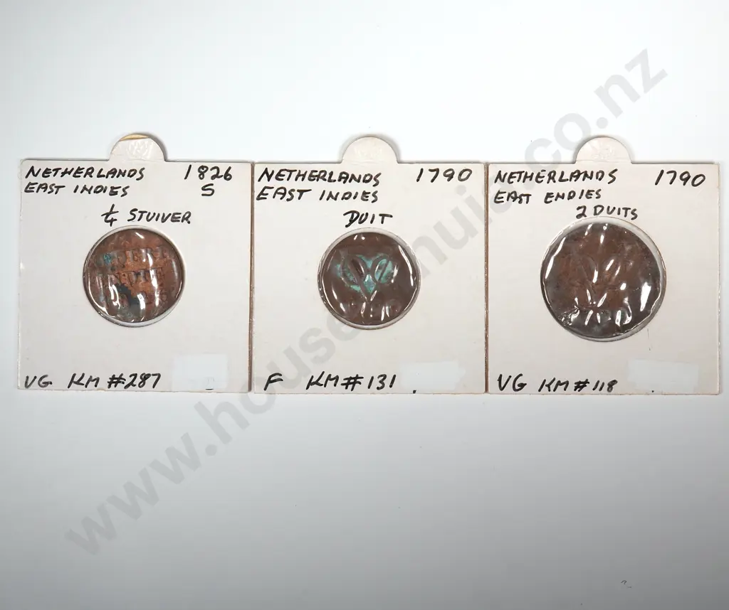 Three Carded Netherlands East Indies Coins Image 1++