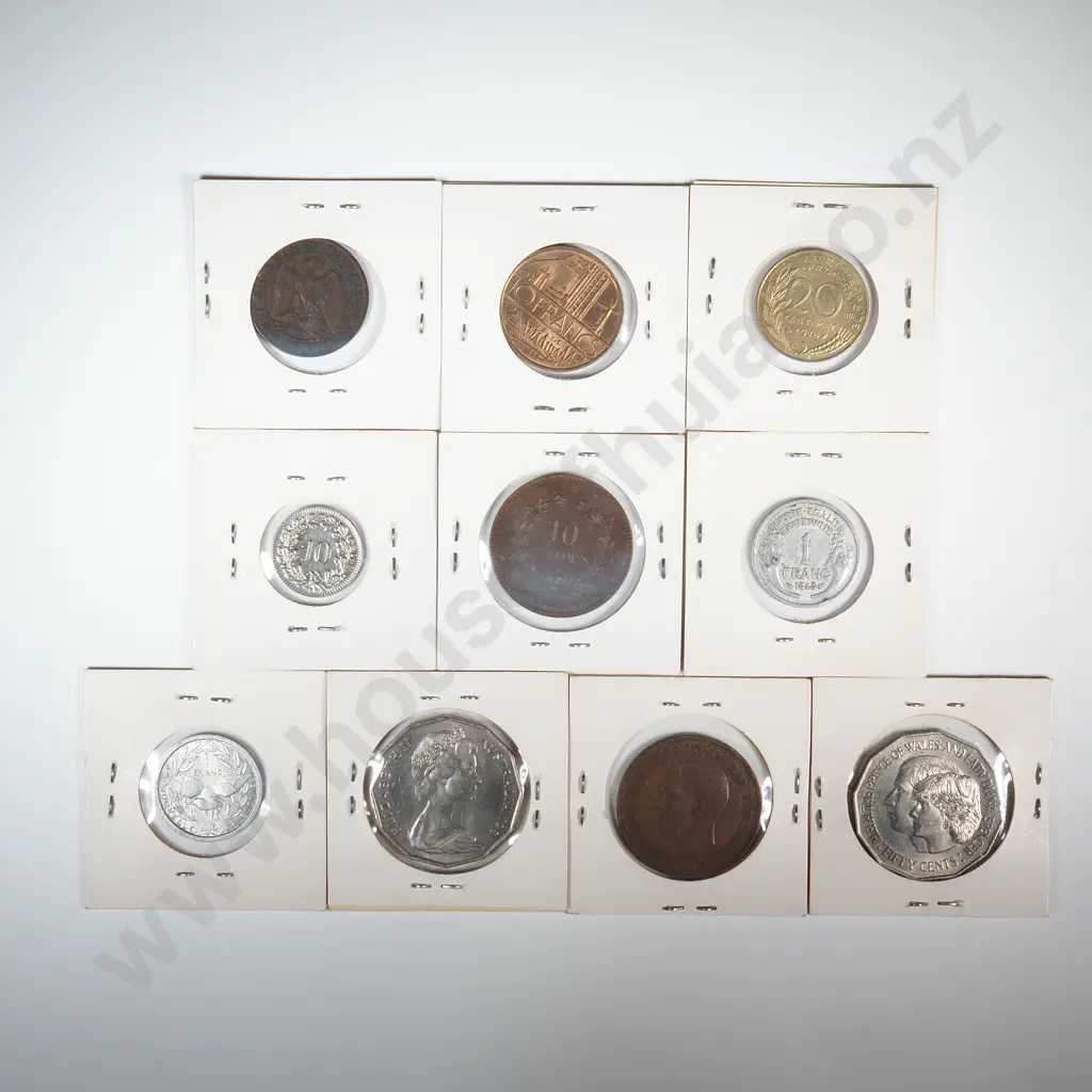 Assorted Lot of Ten Carded World Coins  Image 1++