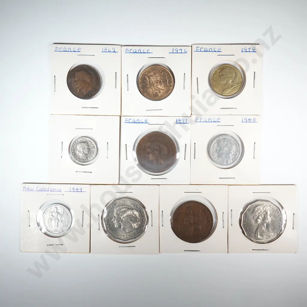 Assorted Lot of Ten Carded World Coins  Image 1++