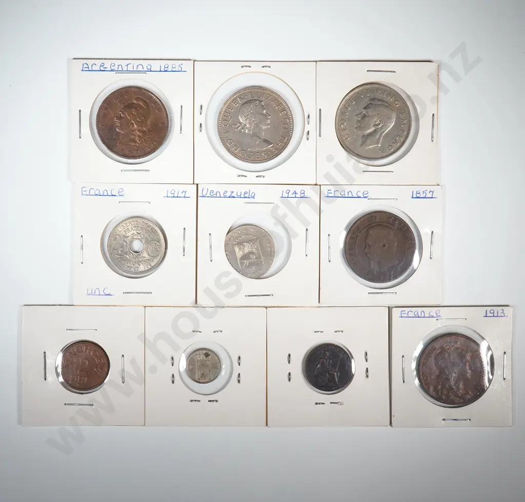 Assorted Lot of Ten Carded World Coins  Image 1++