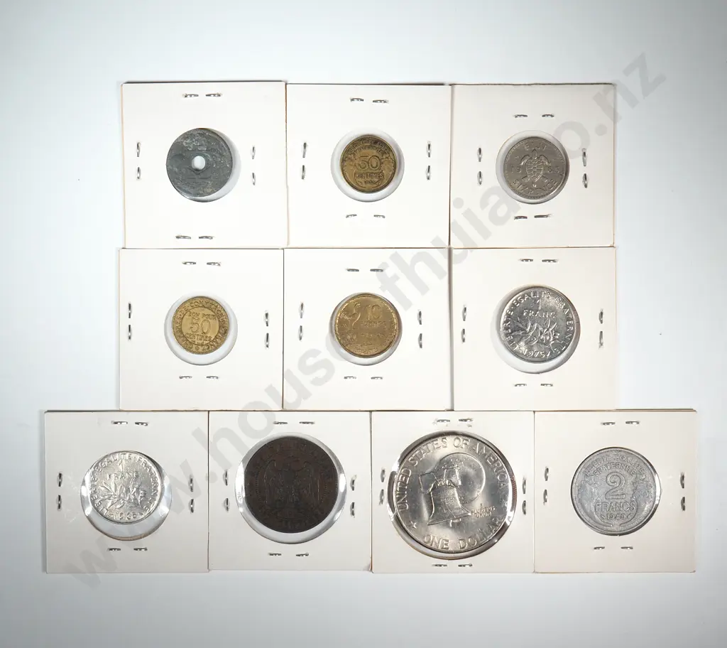 Assorted Lot of Ten Carded World Coins  Image 1++