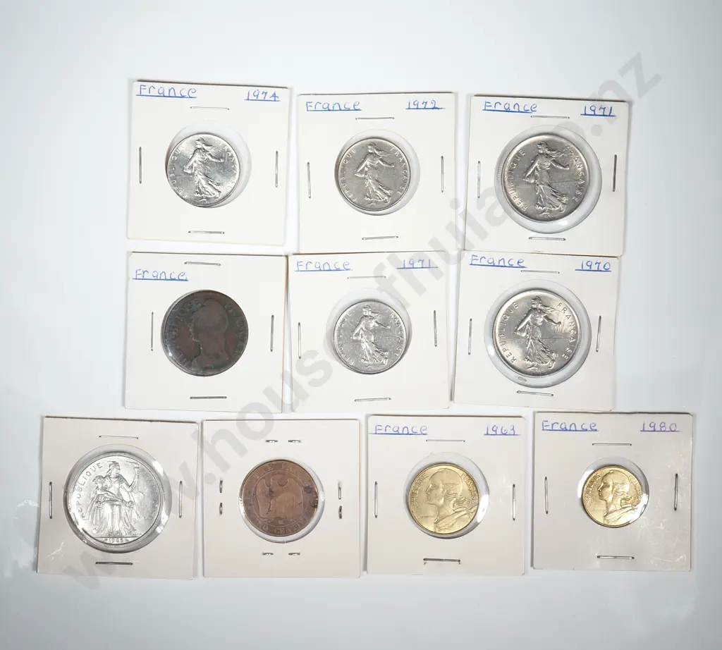 Assorted Lot of Ten Carded World Coins  Image 1++