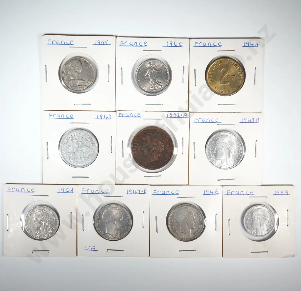 Assorted Lot of Ten Carded World Coins  Image 1++