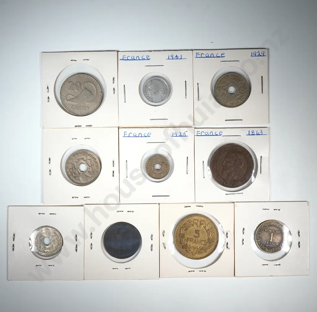 Assorted Lot of Ten Carded World Coins  Image 1++