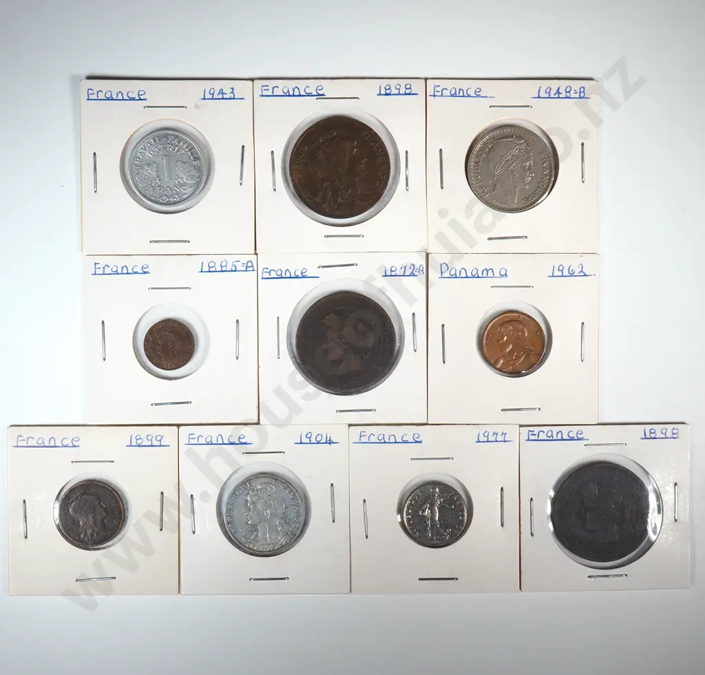 Assorted Lot of Ten Carded World Coins  Image 1++