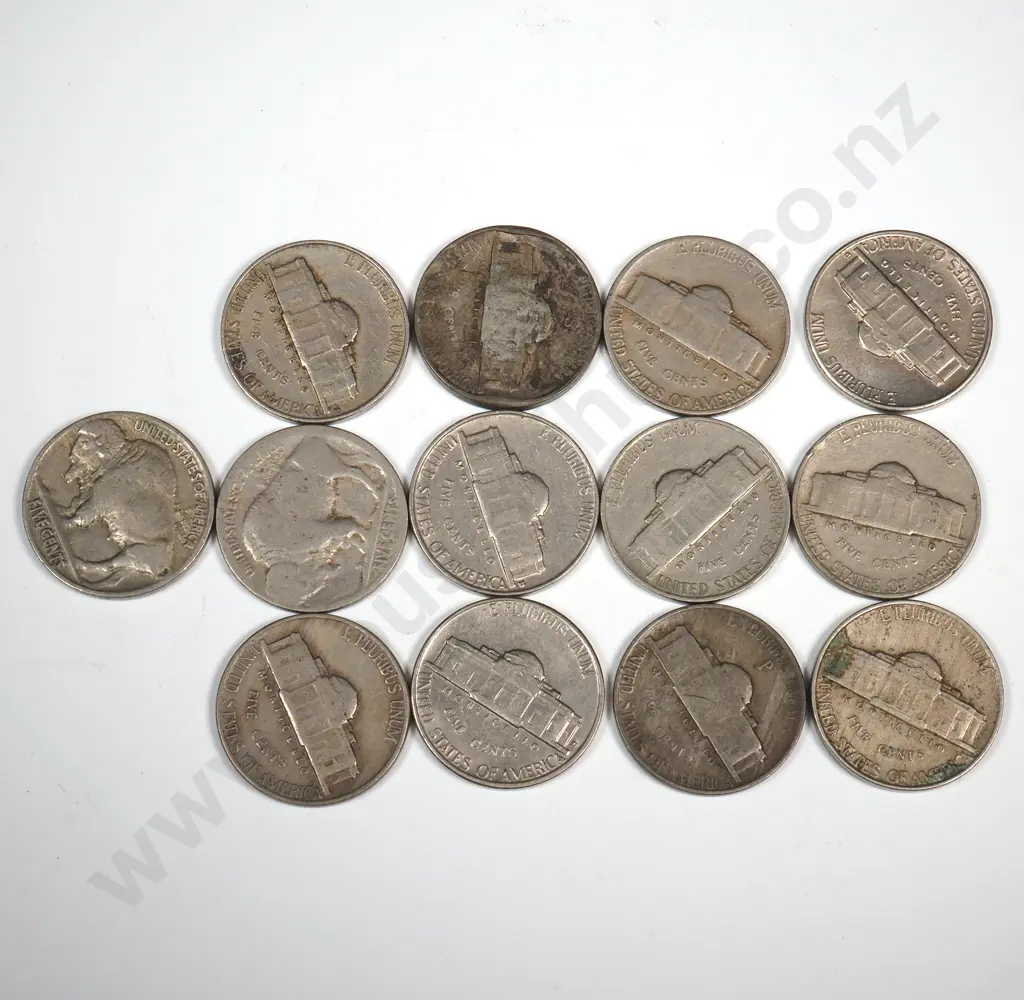12 United States of America Nickels  Image 1++