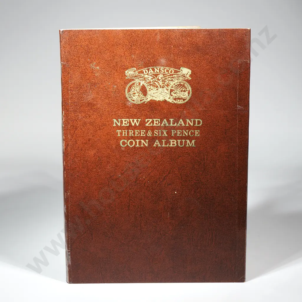 New Zealand Threepence & Sixpence Album incl 1935 Threepence  Image 1++