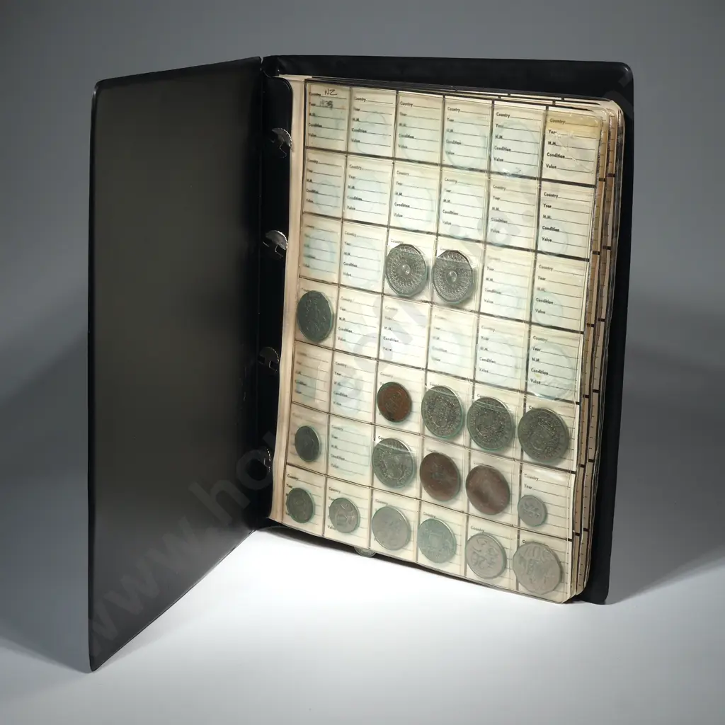 Coin Album w Mainly New Zealand Decimal Currency - In very poor degraded condition  Image 1++