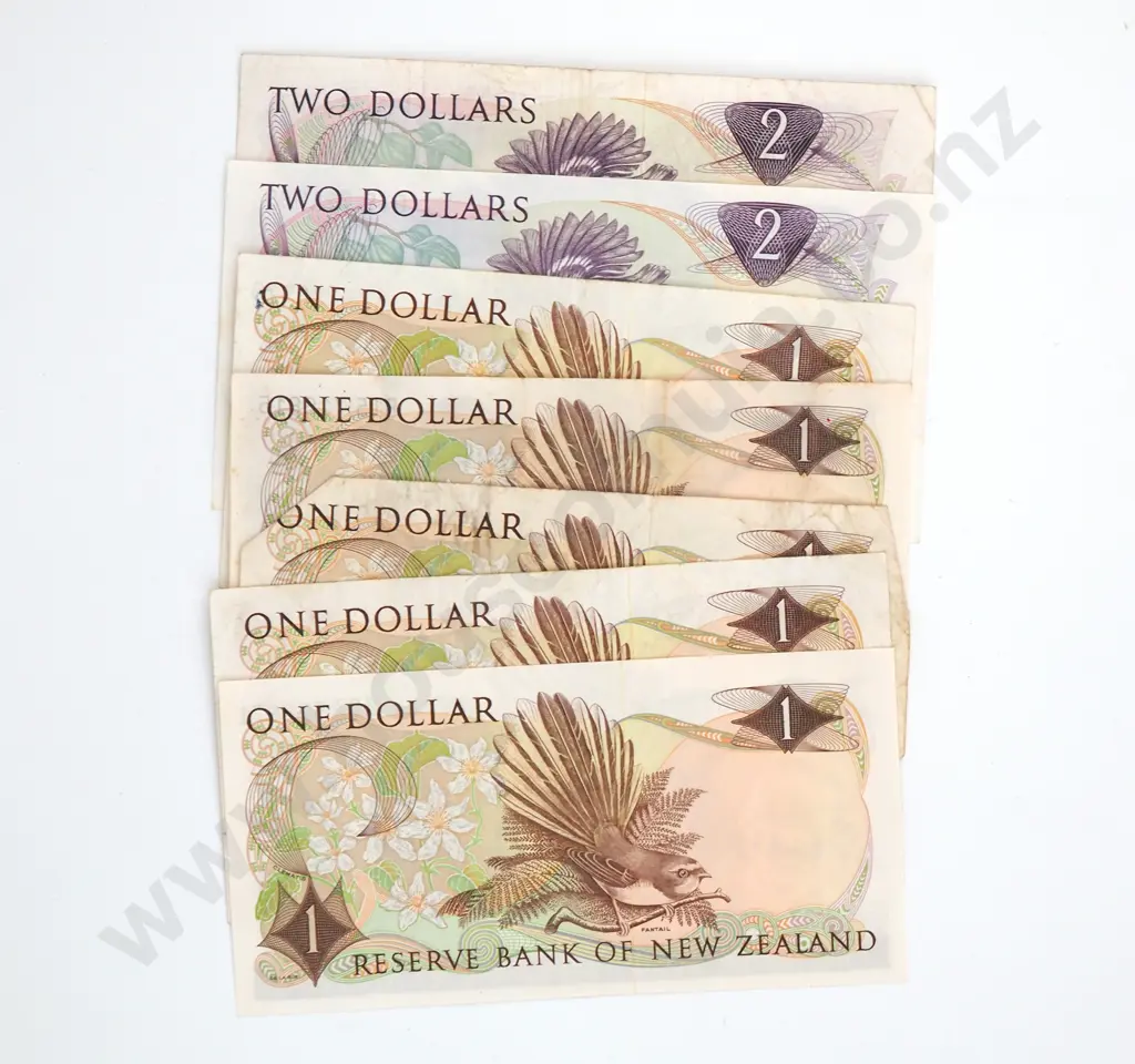 Assorted Lot of Hardie One & Two Dollar Banknotes (One Wilks Two Dollar Note)  Image 1++