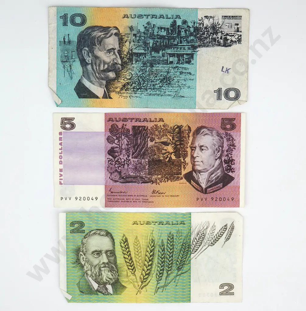 Australian $2 / $5 / $10 Banknotes Image 1++