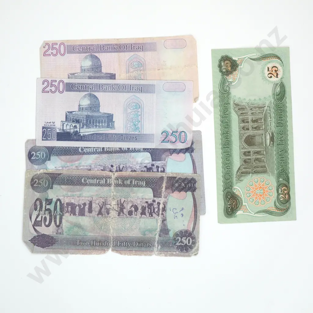 Assorted Iraqi Banknotes - Saddam Hussein  Image 1++
