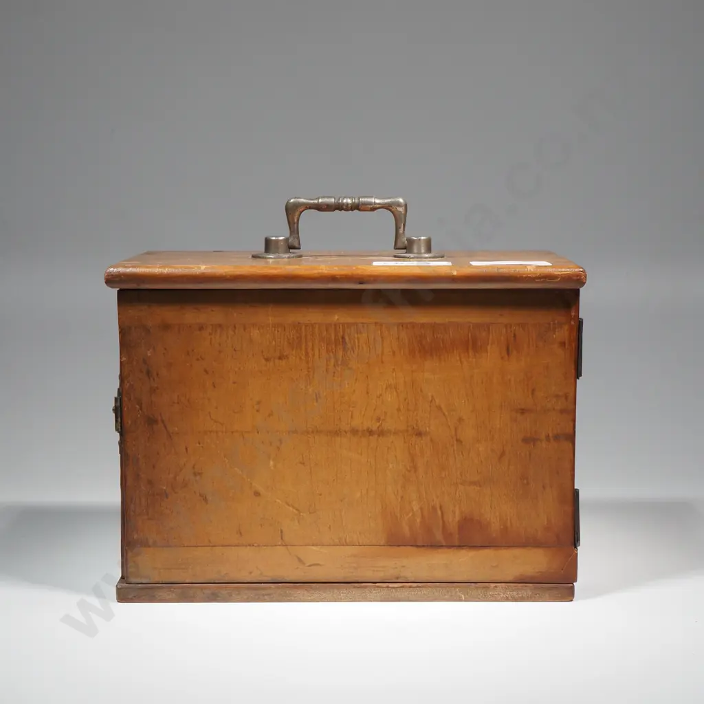 Vintage Wooden Microscope Slide Cabinet w Large Quantity of Slides, Some w Specimens Image 1++