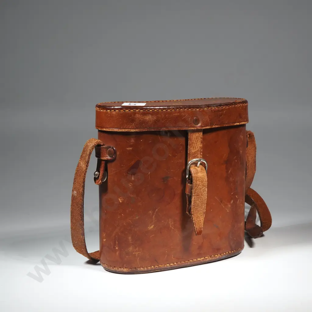 Vintage Aitchison London 'The Imperial Binoculars' w Leather Carry Case Image 1++