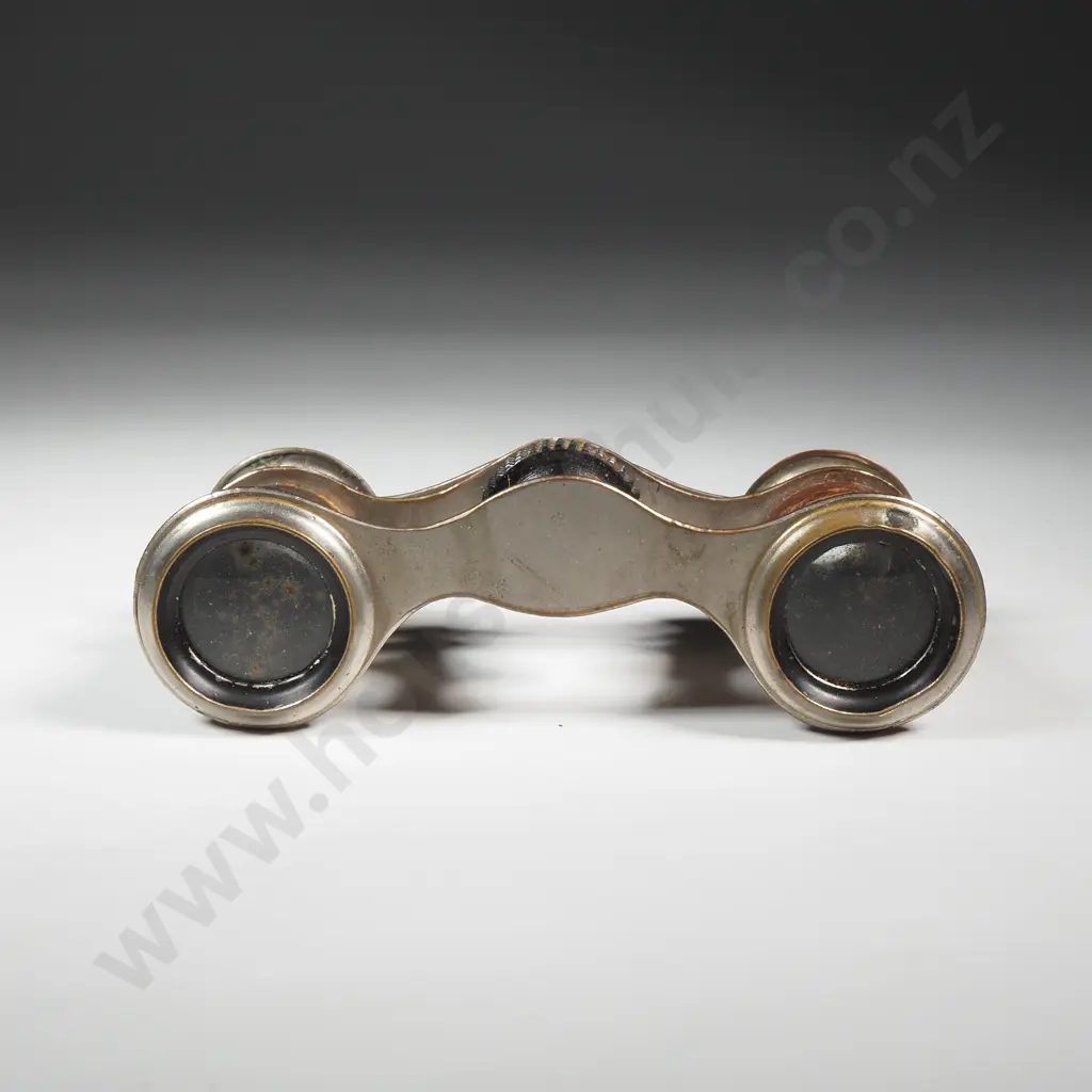 Pair of Leather/Metal Opera Glasses Image 1++