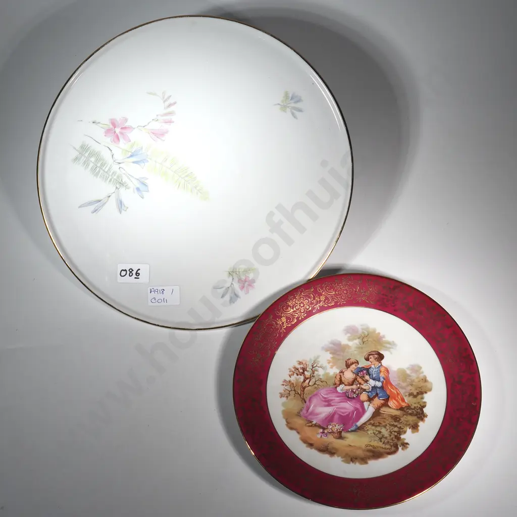 Limoges Porcelain Plate &  Hutschenuether Cake Plate Image 1++