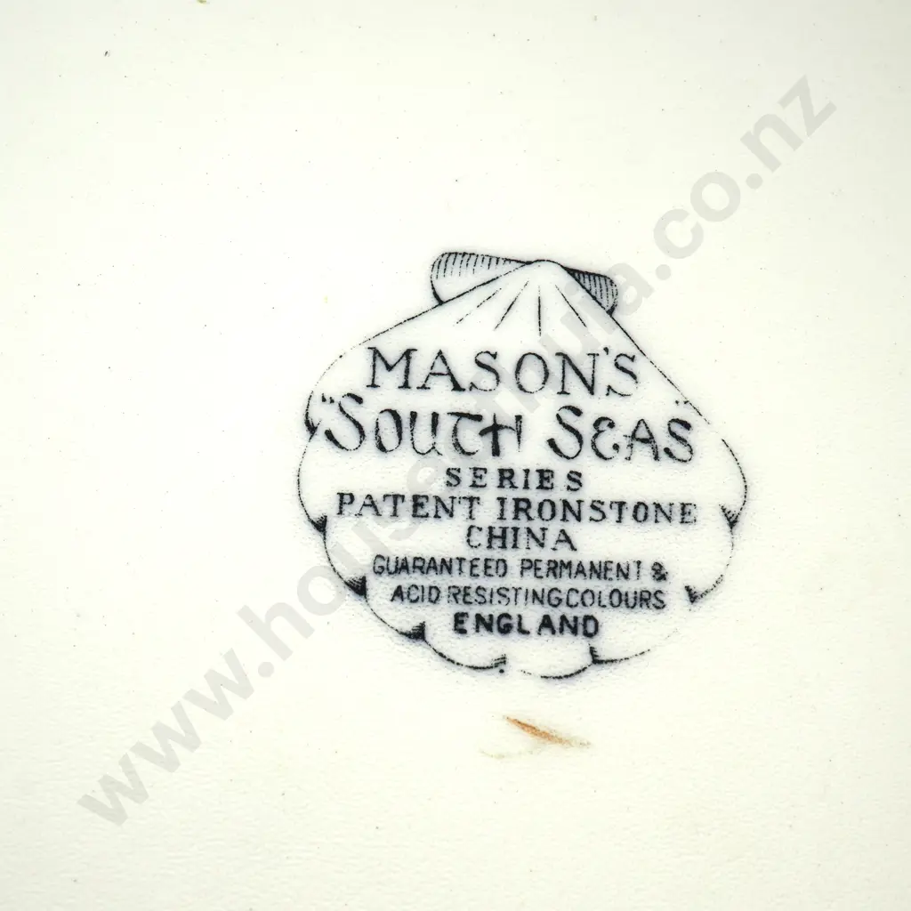 Masons Ironstone 'South Seas' Wall Plaque Decorated w Shells Image 1++
