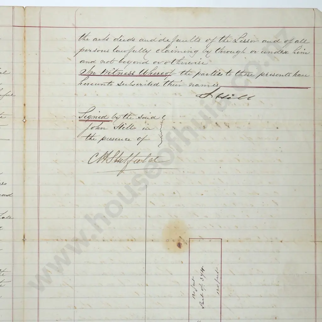 Deed - Wellington New Zealand - 1877 Image 1++