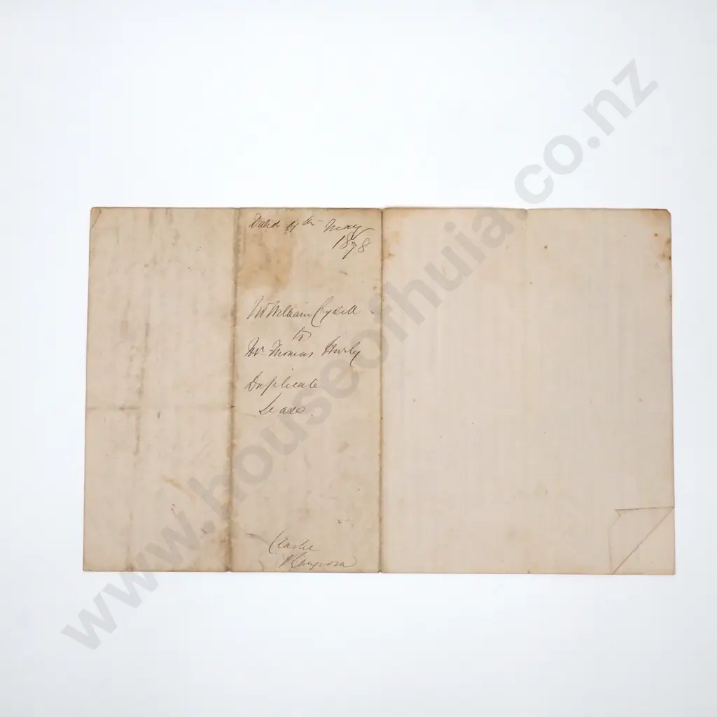 Deed - Canterbury New Zealand - 1878 Image 1++