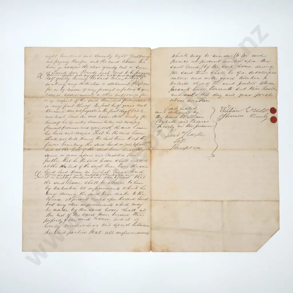 Deed - Canterbury New Zealand - 1878 Image 1++