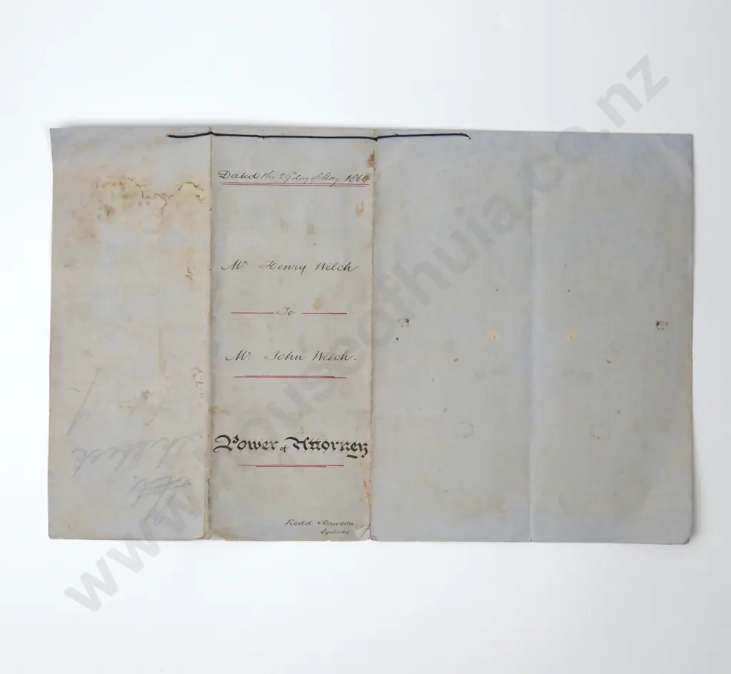 Power of Attorney - Sydney - 1860 Image 1++