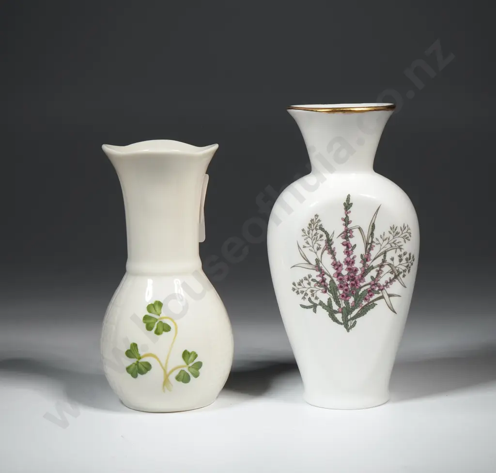 Two Small Donegal Belleek Vases Image 1++