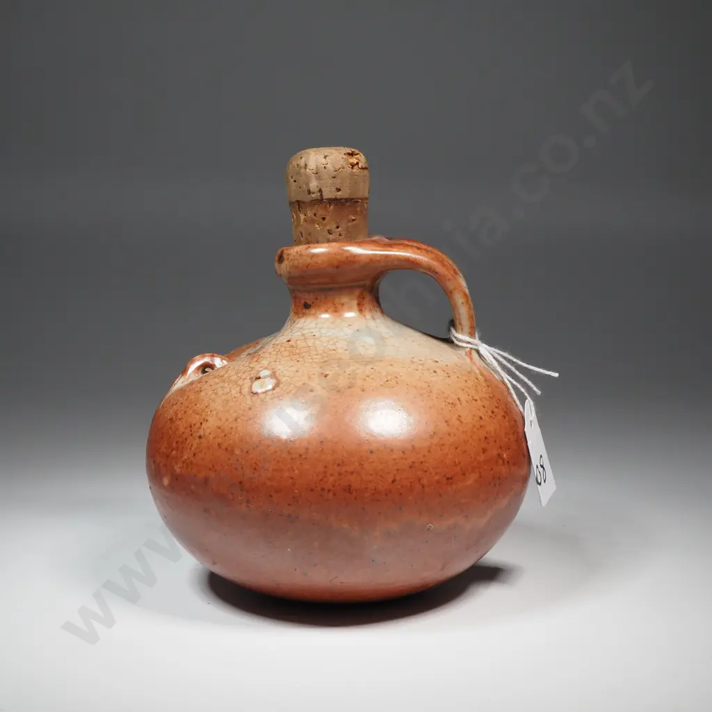 New Zealand Pottery Small Salt Glazed Flagon  Image 1++