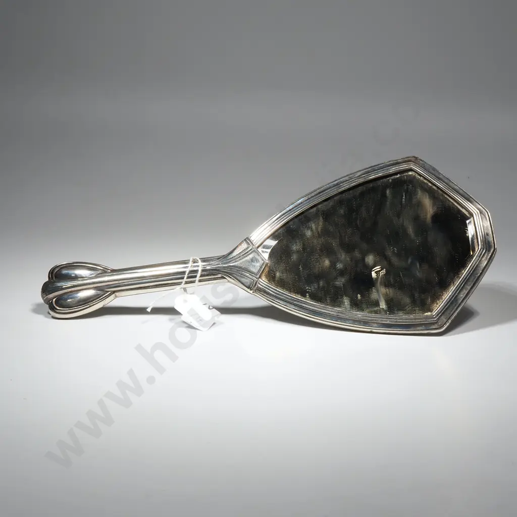 EPNS WMF Art Nouveau Transitional  Hand Mirror Decorated w Organic Forms Image 1++