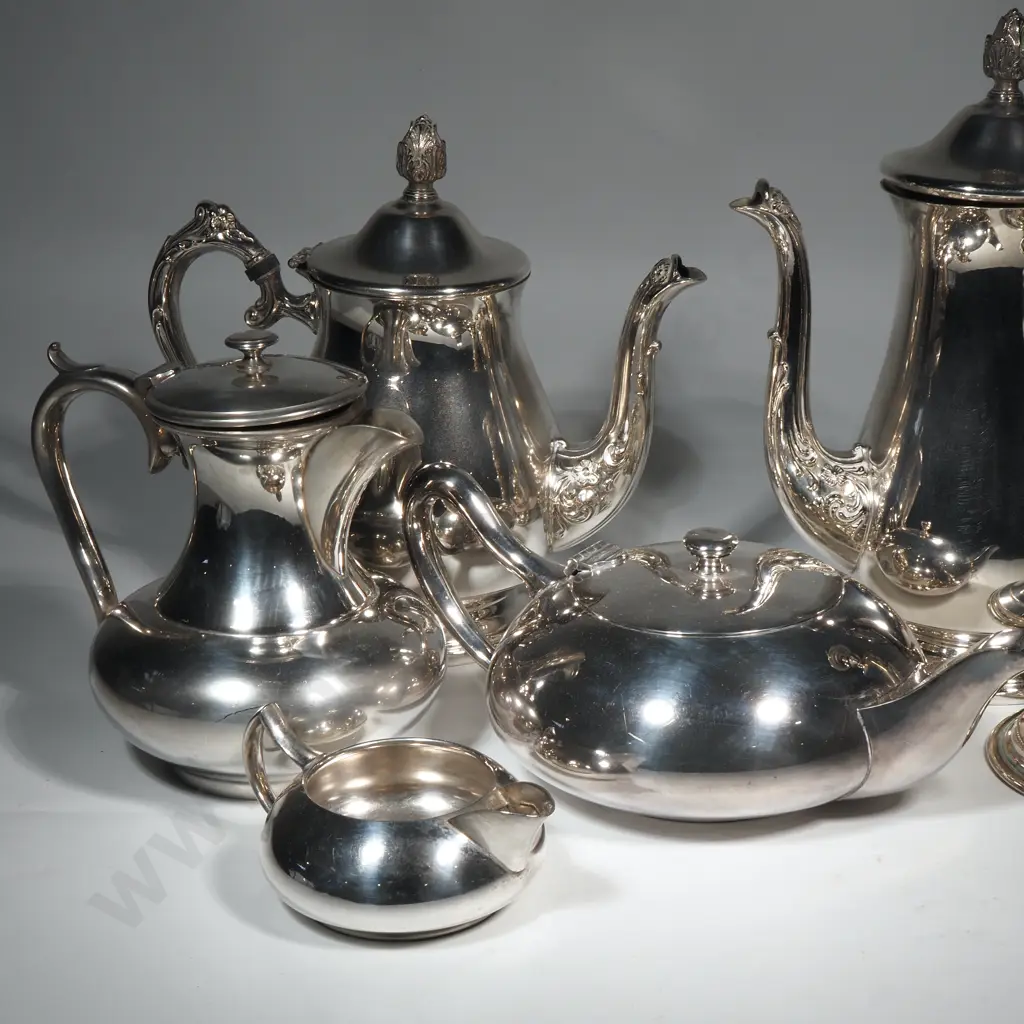 Mixed Lot of S/P Holloware & a  Pair of Candle Sticks - One AF Image 1++