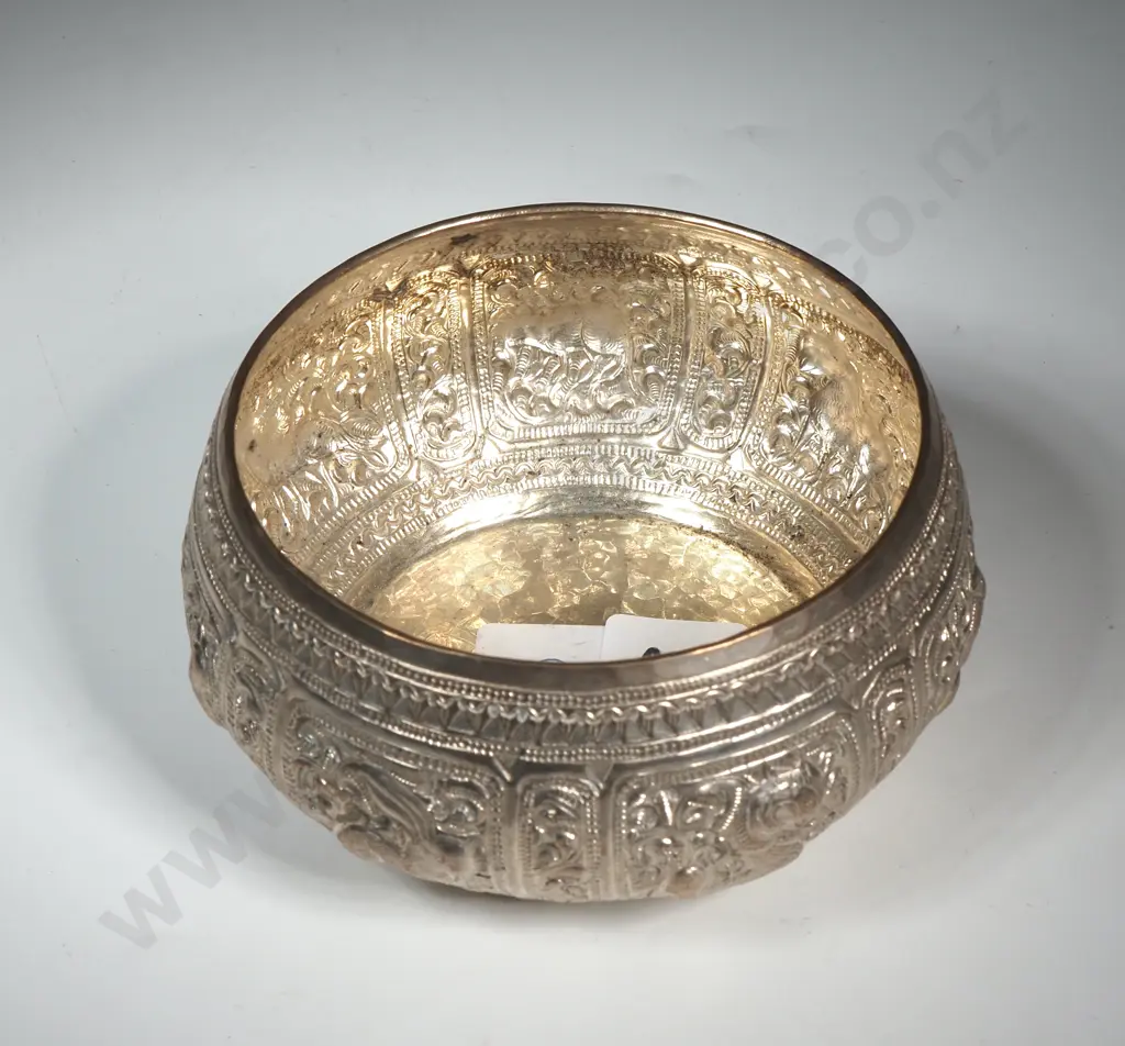 Sterling Silver 800 Silver Bowl. Possibly Burmese Image 1++