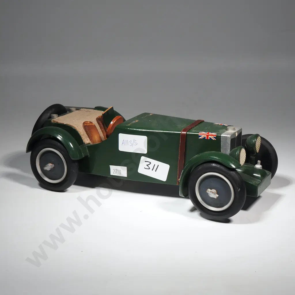 Ryk Heuff Designs Made in England 1934 "Magnette" Wooden Model Car AF Image 1++