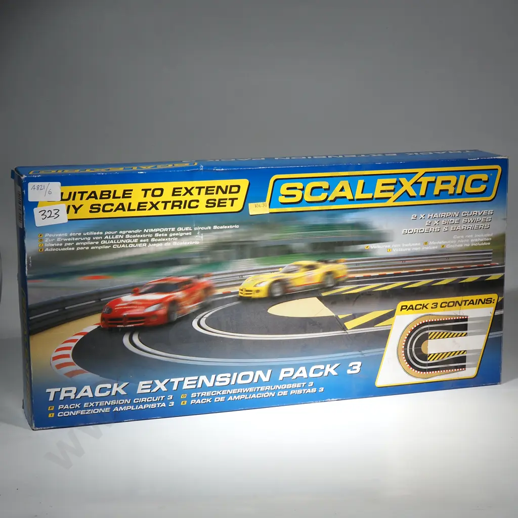 ScaleXtric Slot Car Corner Track Set Extension Pack 3 w Lap Counter & timer Image 1++