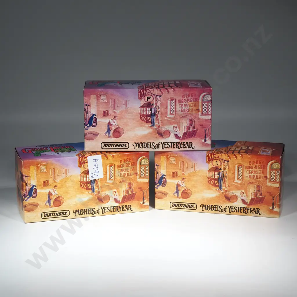 Three Boxed Models Of Yesteryear including Model A Ford Van, 1929 Light Van Fullers & 1926 Ford TT Van "Anchor"  Image 1++