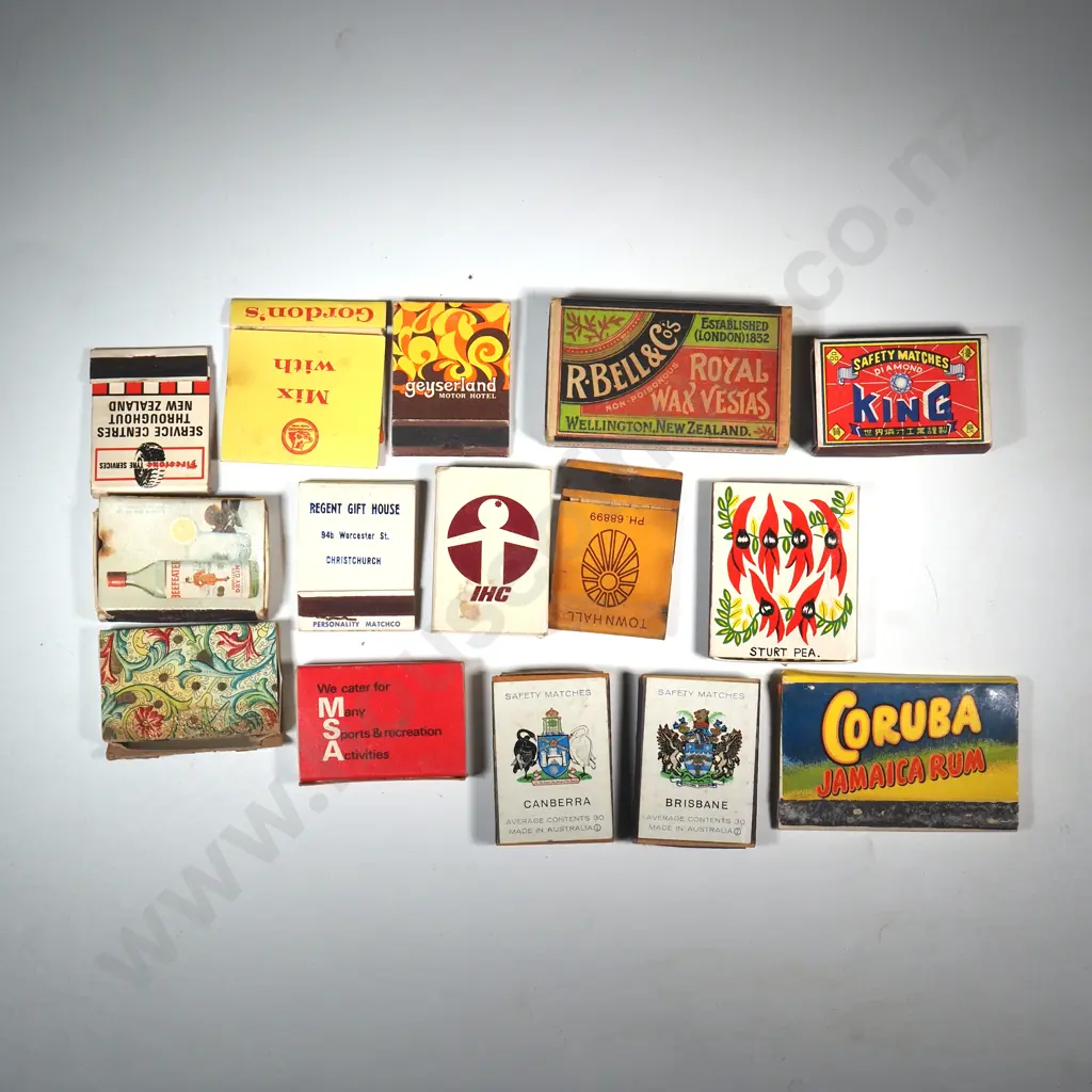 Collection Of Fifteen Vintage   Matchboxes Image 1++