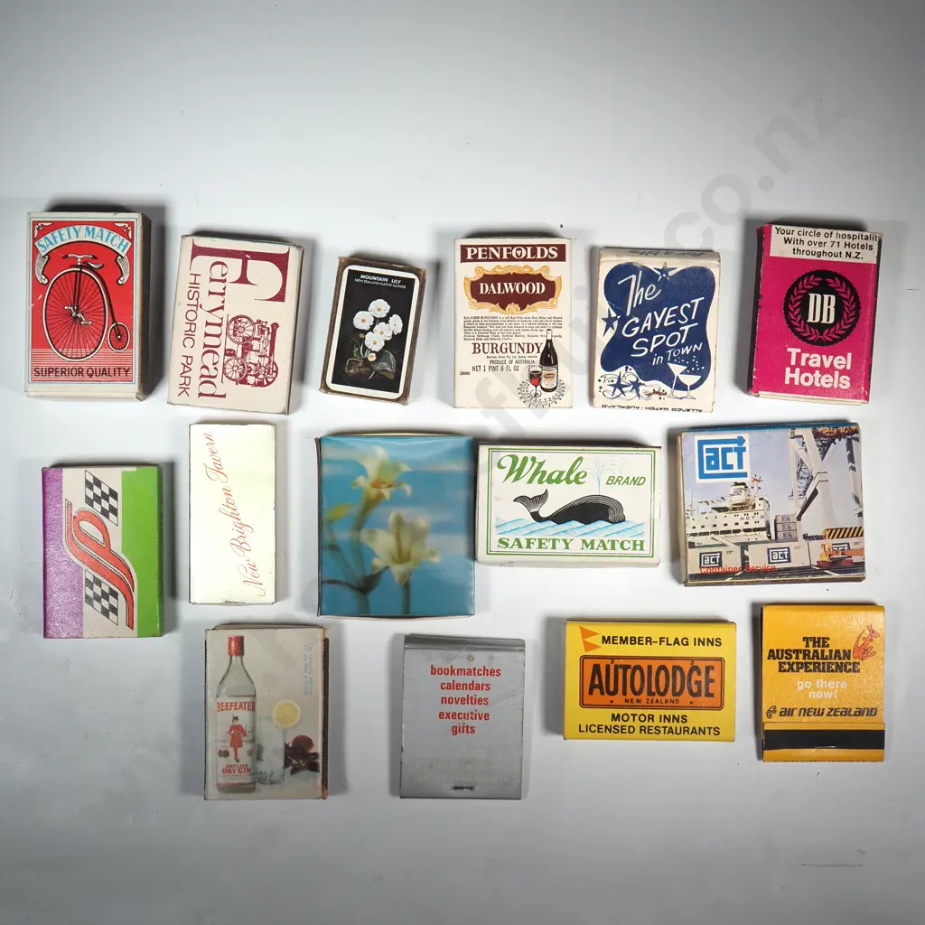 Collection Of Vintage Fifteen Matchboxes Image 1++