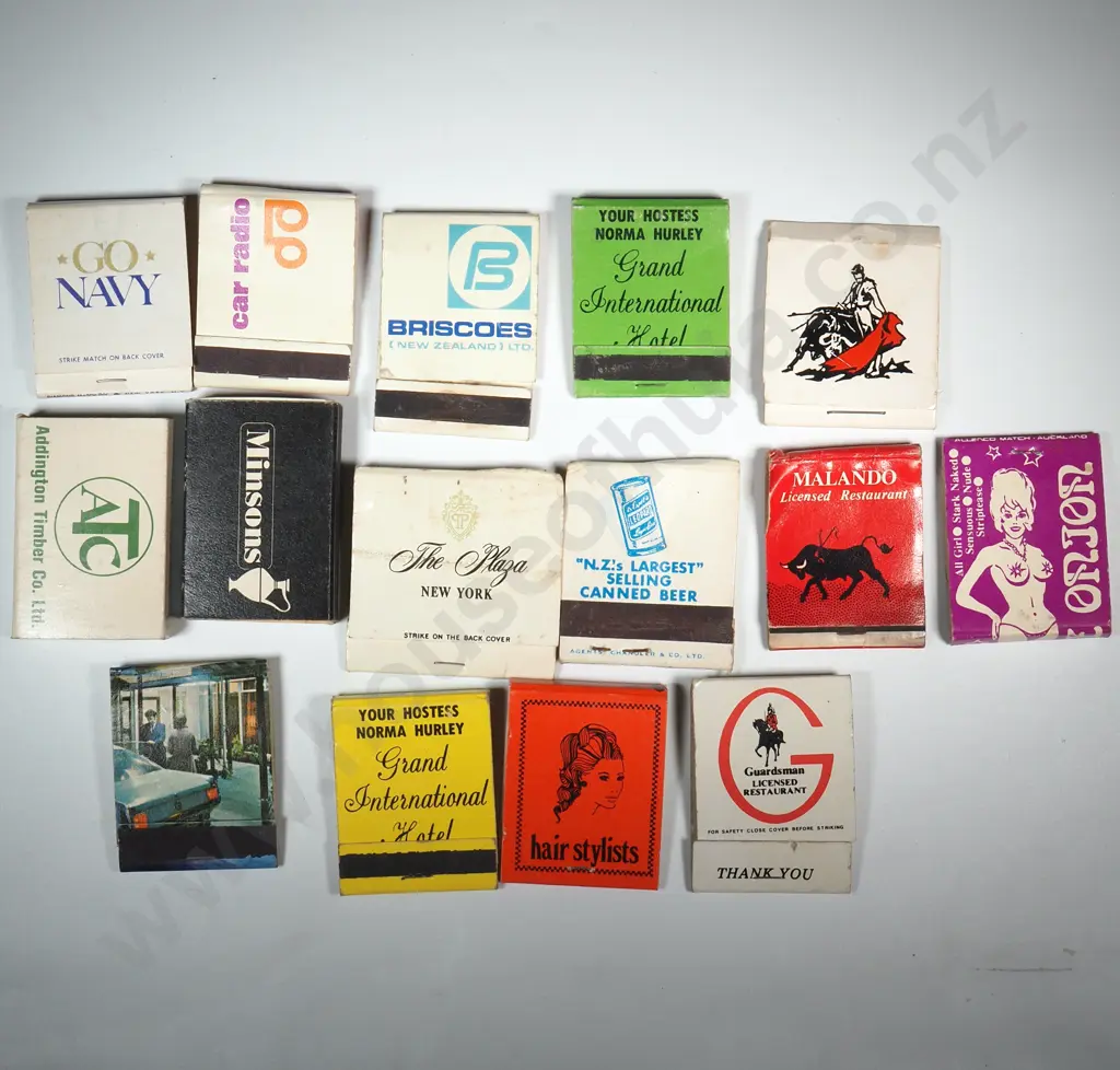 Collection Of Vintage Fifteen Matchboxes Image 1++