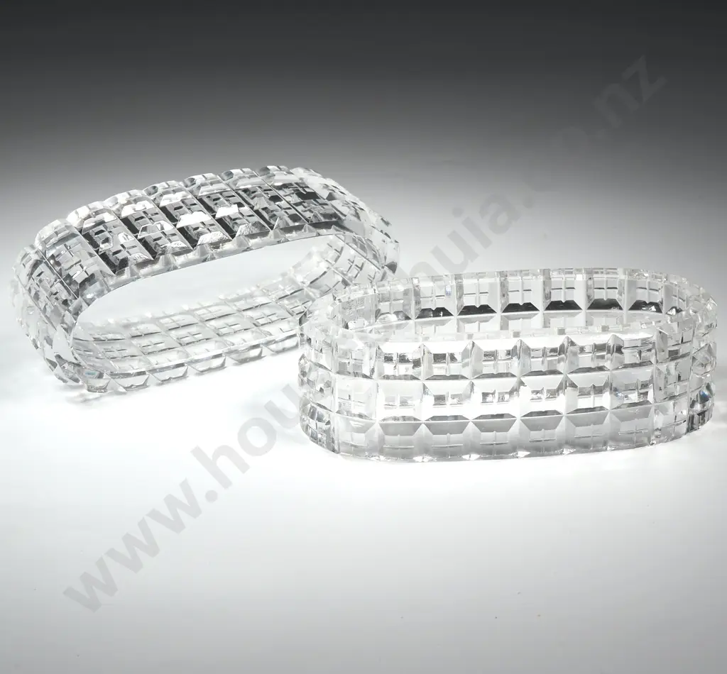 Pair of Crystal Napkin Holders  Image 1++