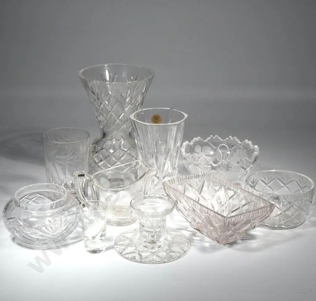 Collection Of Vintage Cut Glass Items Image 1++