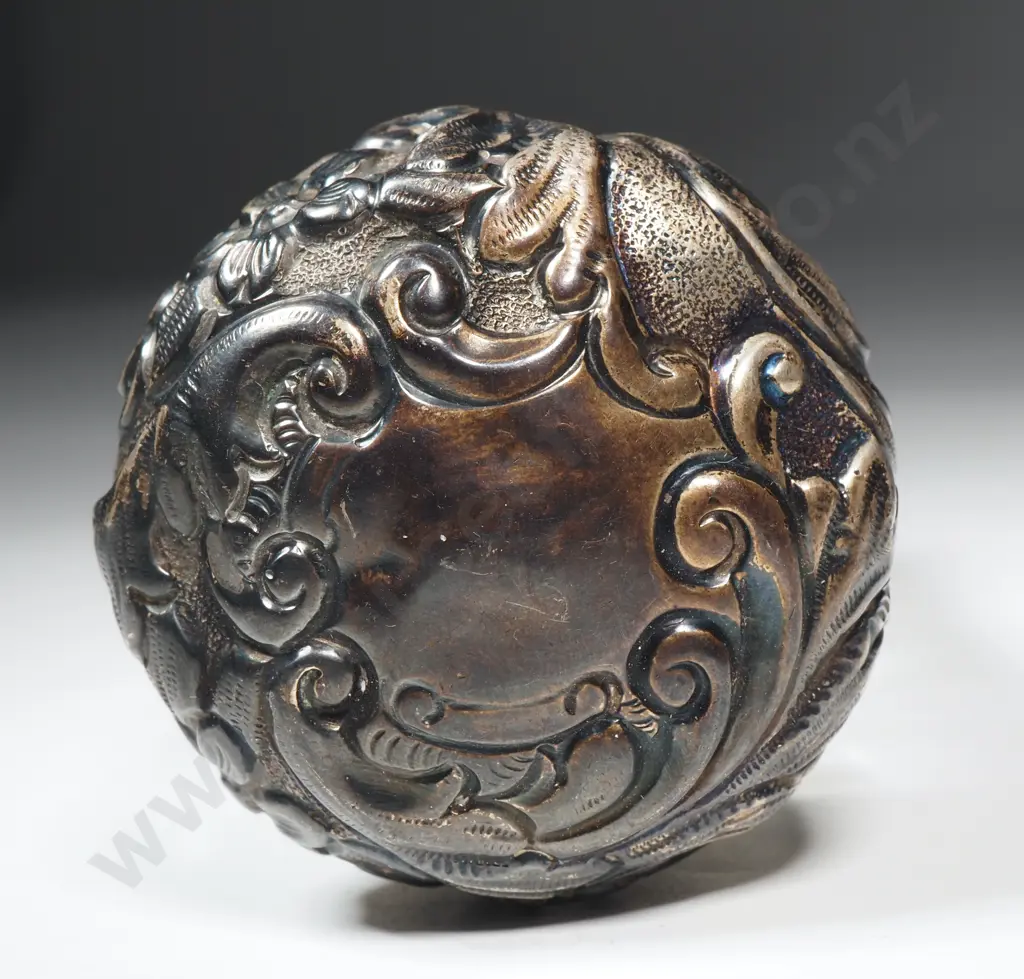 Antique Sterling Silver Topped Dressing Table Bottle - Hallmarked for London 1901 Image 1++