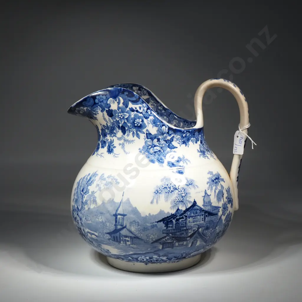 Antique Minton Blue and White Genovese Pitcher/Jug  Image 1++