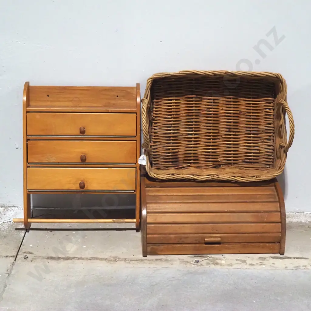 Food Wrapping Wall Dispenser, Bread Bin & Basket Image 1++